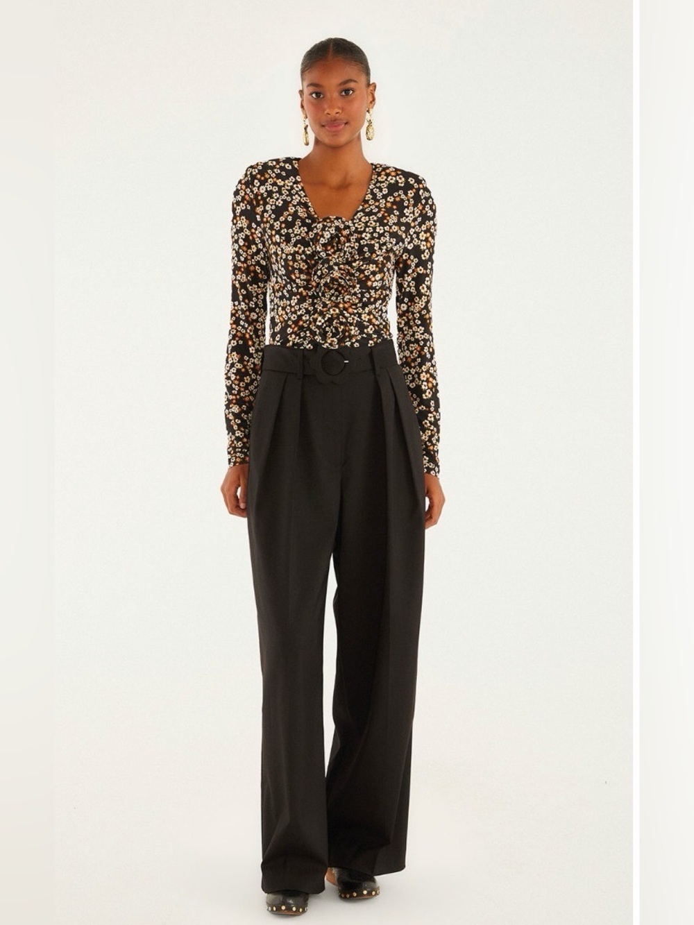 Farm Rio: Black Maxi Pants